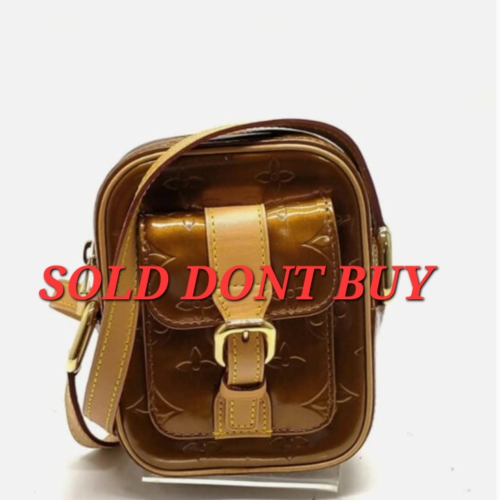 Authentic Louis Vuitton Christie PM Brown Vernis Crossbody mn244-010326